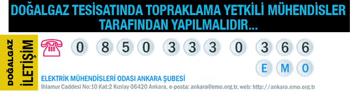 BAŞKENTGAZ DOĞAL GAZ TOPRAKLAMA ÖLÇÜMLERİNİ EMO TARAFINDAN YETKİLENDİRİLMİŞ SMM ÜYELERİMİZE YAPTIRACAK