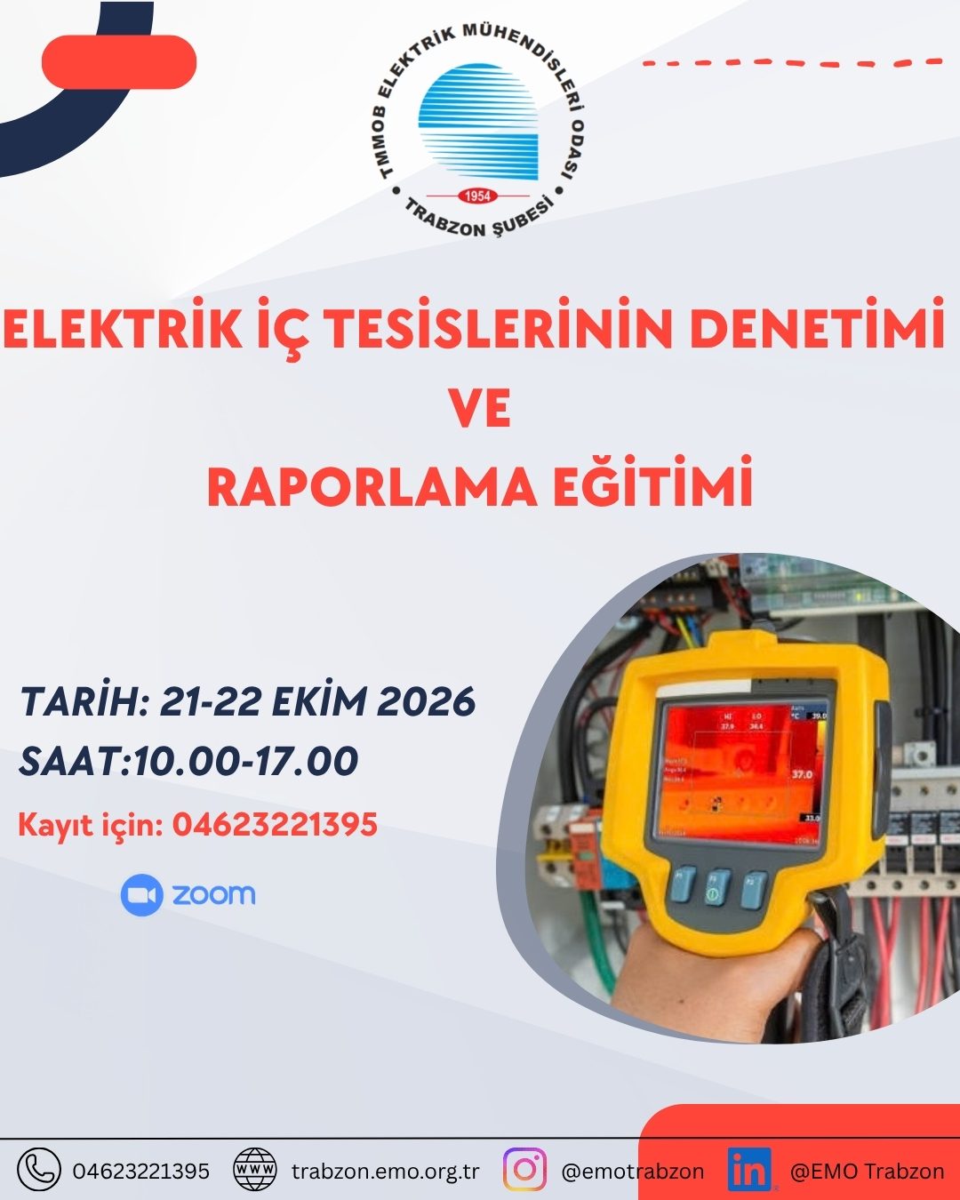 Elektrik İç Tesislerinin Denetimi ve Raporlama Eğitimi Düzenlenecek