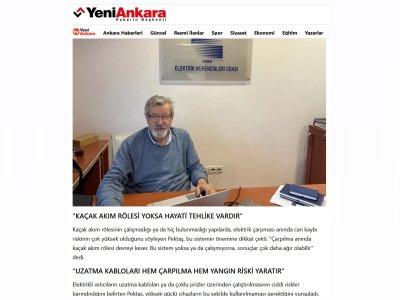 ISINMAK İSTERKEN HAYATINDAN OLDU! BANYODAKİ AKIM CAN ALDI (YENİANKARA.COM.TR, 01.02.2026)