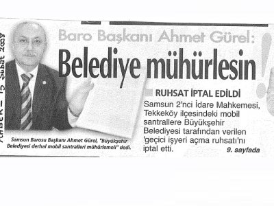 BELEDİYE MÜHÜRLESİN!