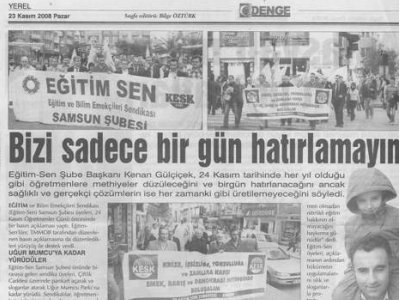 BİZİ SADECE BİR GÜN HATIRLAMAYIN