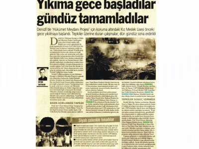 20.06.2010 - YENİASIR / YIKIMA GECE BAŞLADILAR GÜNDÜZ TAMAMLADILAR