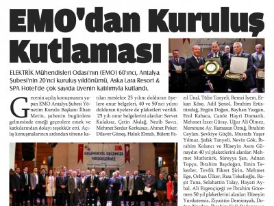 EMO DAN KURULUŞ KUTLAMASI (AYYILDIZ TOROS-24.12.2014)