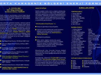 ORTA KARADENİZ BÖLGESİ ENERJİ FORUMU PROGRAM BROŞÜRLERİ HAZIRLANDI