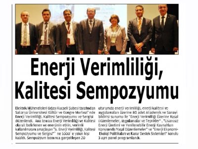 6.ENERJİ VERİMLİLİĞİ KALİTESİ SEMPOZYUMU-GEBZE HABER