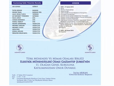 ŞUBEMİZ 11.OLAĞAN GENEL KURULU VE SEÇİM