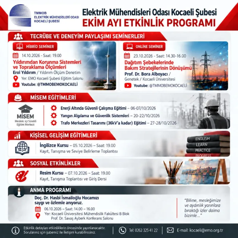 EMO KOCAELİ ŞUBESİ EKİM 2026 ETKİNLİK TAKVİMİ-2