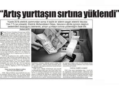 `ARTIŞ YURTTAŞIN SIRTINA YÜKLENDİ` (BAŞKENT GAZETESİ, 07.04.2026)