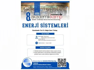 EMO 8. AKADEMİK KAMP `ENERJİ SİSTEMLERİ` TEMASIYLA MARMARİS`TE GERÇEKLEŞTİRİLECEK