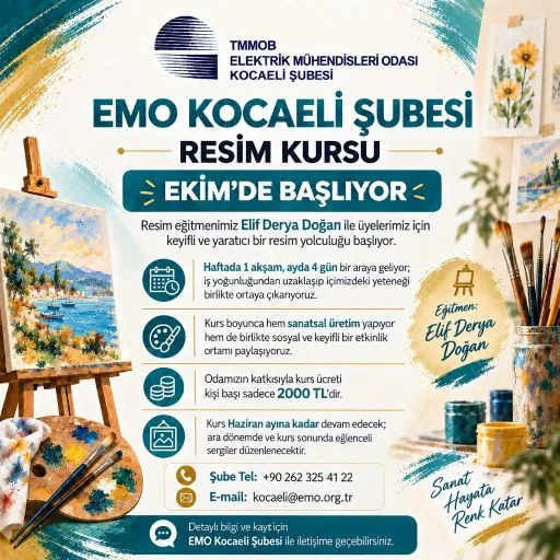EMO KOCAELİ ŞUBESİ RESİM KURSU EKİM`DE BAŞLIYOR!