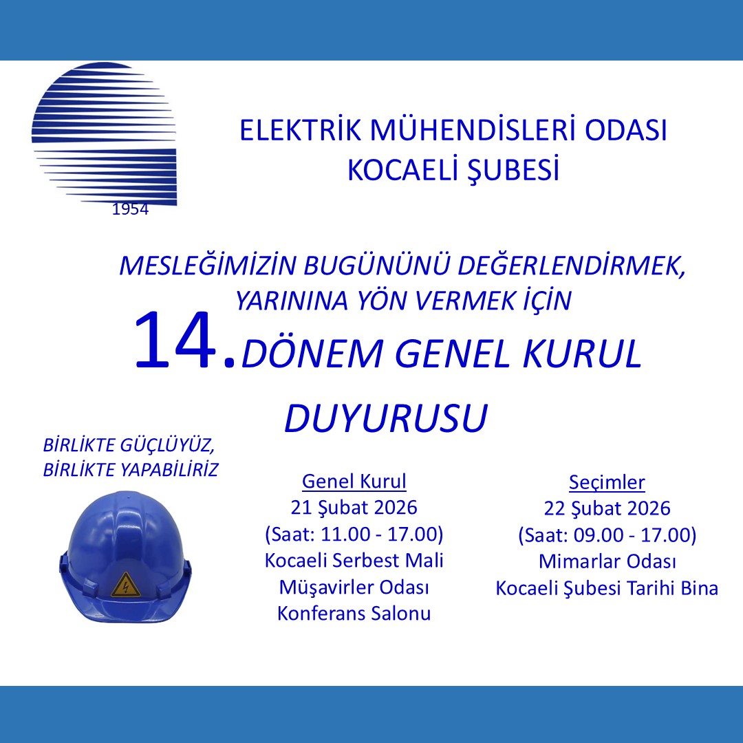 ŞUBEMİZ 14. OLAĞAN GENEL KURUL HAZİRUN LİSTESİ ASKI VE İTİRAZ SÜRELERİ