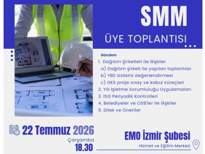 SMM ÜYE TOPLANTISI`NA ÇAĞRI