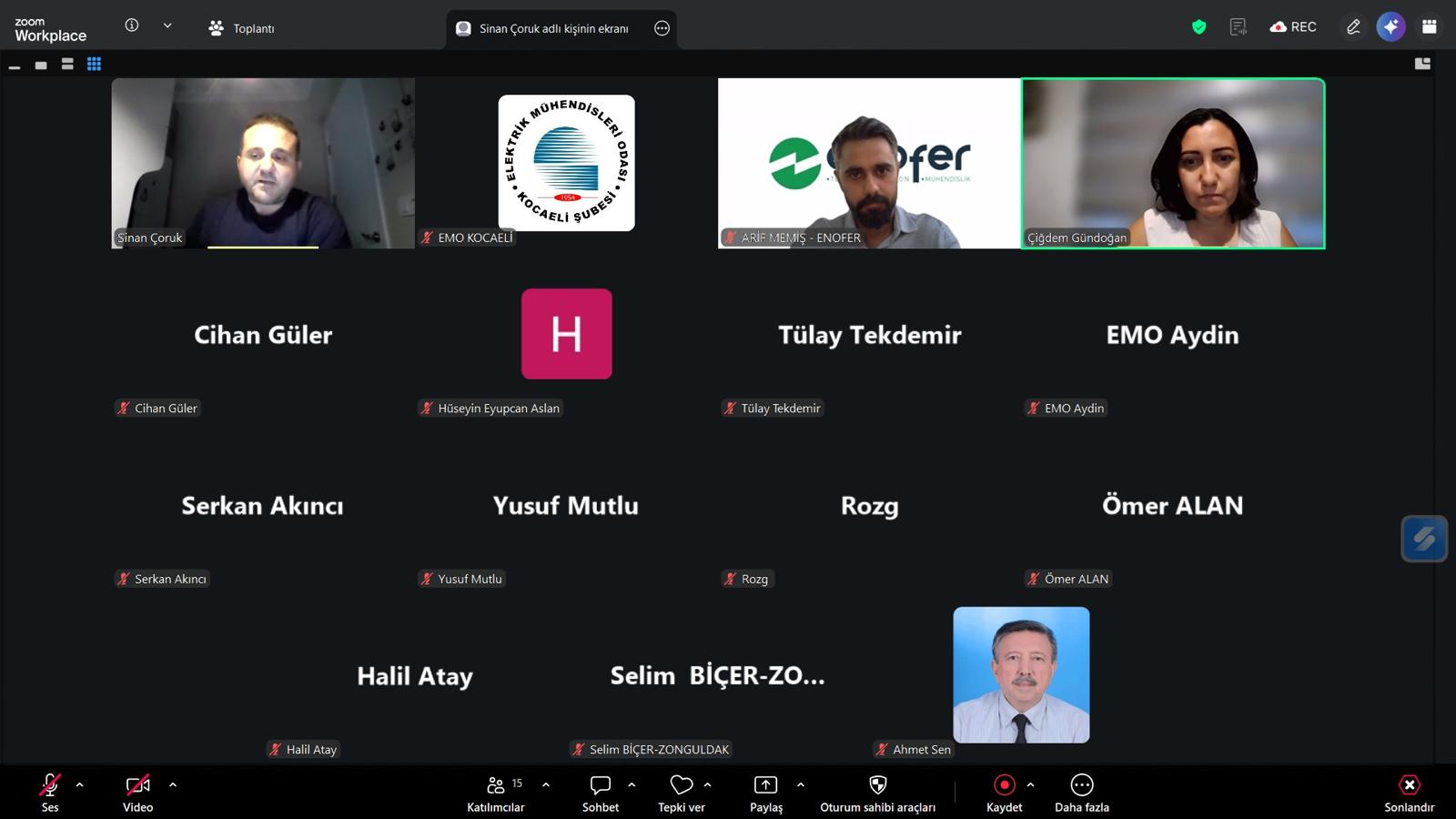 EMO KOCAELİ ŞUBESİ AĞUSTOS AYI DENEYİM PAYLAŞIMI SEMİNERİ DÜZENLENDİ
