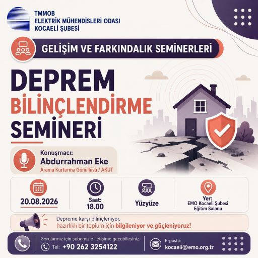 📢 DEPREM BİLİNÇLENDİRME SEMİNERİ