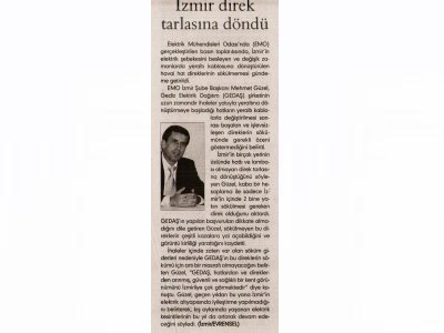 İZMİR DİREK TARLASINA DÖNDÜ-EVRENSEL GAZETESİ