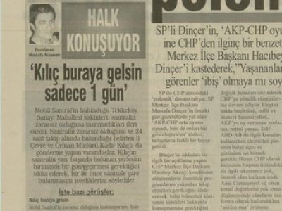KILIÇ BURAYA GELSİN SADECE 1 GÜN