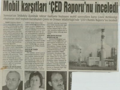 MOBİL KARŞITLARI "ÇED RAPORU"NU İNCELEDİ