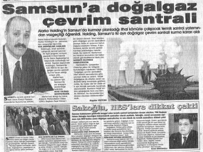SAMSUN'A DOĞALGAZ ÇEVRİM SANTRALI