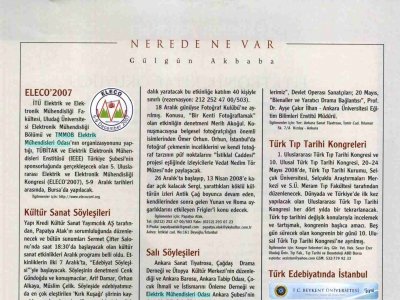 NEREDE NE VAR (TÜBİTAK BİLİM VE TEKNİK, ARALIK 2007)