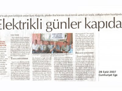 ELEKTRİKLİ GÜNLER KAPIDA-CUMHURİYET EGE 28.09.2007