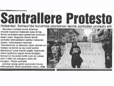 SANTRALLARA PROTESTO