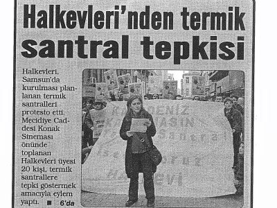 HALKEVLERİ'NDEN TERMİK SANTRAL TEPKİSİ