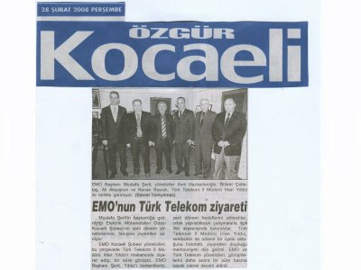 YÖNETİM KURULU TÜRK TELEKOM İL MÜDÜRÜ İRFAN YILDIZ'I ZİYARET ETTİ