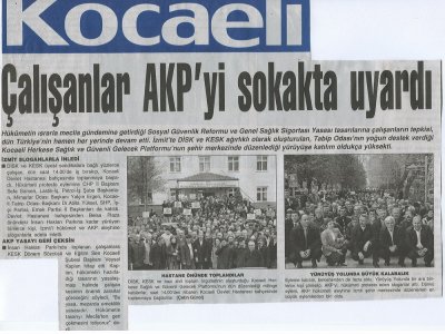 SSGSS'YE KARŞI 1 NİSAN'DA ALANLAR DOLDURULDU