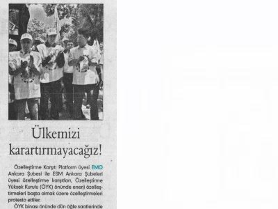 ÜLKEMİZİ KARARTIRMAYACAĞIZ! (EVRENSEL, 28.05.2008)