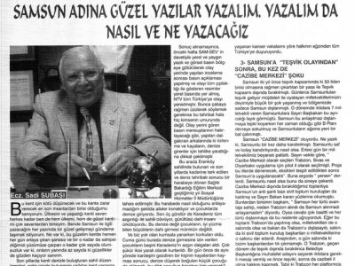 SAMSUN ADINA GÜZEL YAZILAR YAZALIM. YAZALIM DA NASIL VE NE YAZACAĞIZ