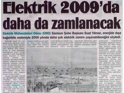 ELEKTRİK 2009'DA DAHA DA ZAMLANACAK