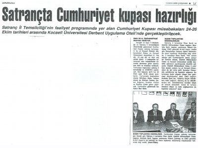 CUMHURİYET KUPASI SATRANÇ TURNUVASI