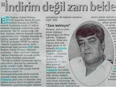 İNDİRİM DEĞİL ZAM BEKLEYİN (KÖRFEZ)