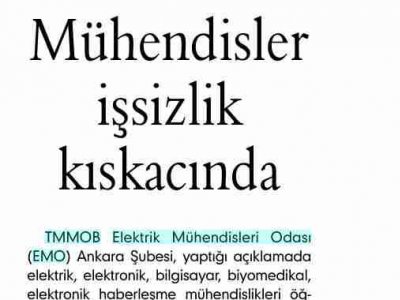 MÜHENDİSLER İŞSİZLİK KISKACINDA (EVRENSEL, 31.12.2008)