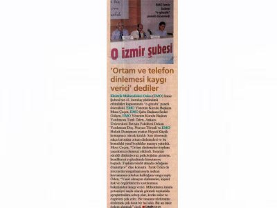 ORTAM VE TELEFON DİNLEMESİ KAYGI VERİCİ DEDİLER-10.06.2009 MİLLİYET EGE