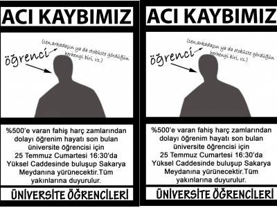 ÜNİVERSİTELİLERDEN HARÇ EYLEMİ