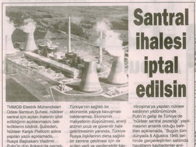 SANTRAL İHALESİ İPTAL EDİLSİN