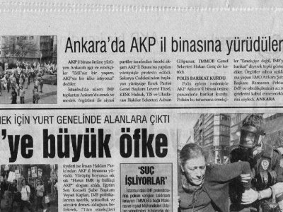 ANKARADA AKP İL BİNASINA YÜRÜDÜLER (EVRENSEL, 08.10.2009)