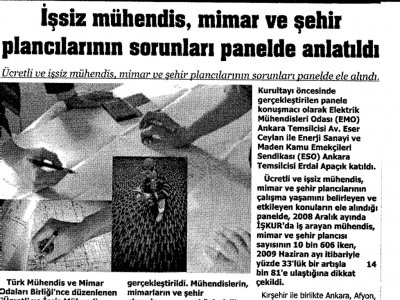 TMMOB PANEL DÜZENLİYOR (KIRŞEHİR ÇINAR, 09.10.2009)