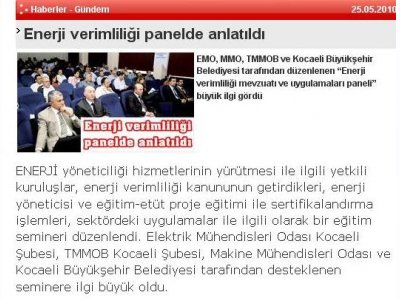ENERJİ VERİMLİLİĞİ PANELDE ANLATILDI.