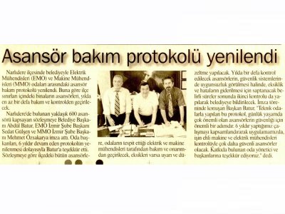 ASANSÖR PROTOKOLÜ YENİLENDİ-EGE TELGRAF / 11.06.2010
