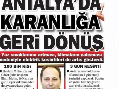 İLHAN METİN:ANTALYA'DA KARANLIĞA GERİ DÖNÜŞ (HÜRRİYET AKDENİZ-23.06.2010)