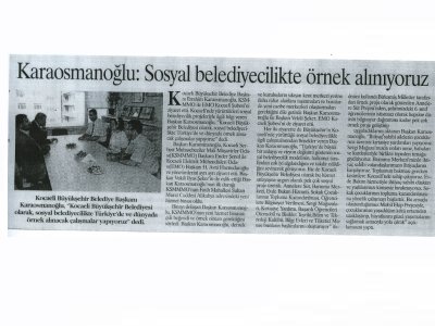 KARAOSMANOĞLU: SOSYAL BELEDİYECİLİKTE ÖRNEK ALINIYORUZ