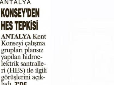 KONSEY'DEN HES TEPKİSİ (SABAH AKDENİZ-15.07.2010)