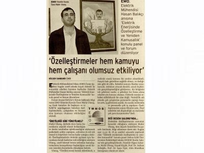 ÖZELLEŞTİRMELER HEM KAMUYU HEM ÇALIŞANI OLUMSUZ ETKİLİYOR-23.10.2010 BİRGÜN