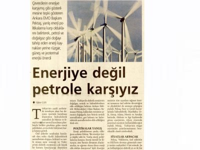 ENERJİYE DEĞİL PETROLE KARŞIYIZ (GÜNLÜK, 12.11.2010)