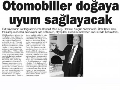 OTOMOBİLLER DOĞAYA UYUM SAĞLAYACAK - 25.02.2011-EGE TELGRAF