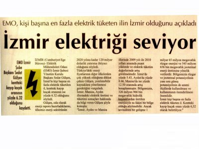 İZMİR ELEKTRİĞİ SEVİYOR - 27.06.2011 - CUMHURİYET EGE