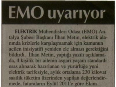 EMO UYARIYOR (ANTALYA KÖRFEZ- 06.10.2011)