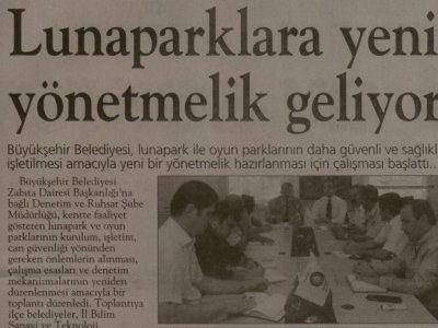 LUNAPARKLARA YENİ YÖNETMELİK GELİYOR (ANTALYA EKSPRES- 13.10.2011)
